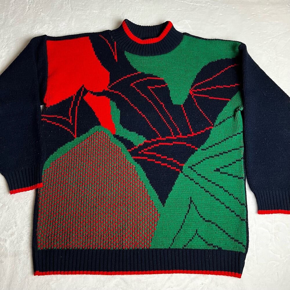 Clifton Place Men’s Women's vintage acrylic Sweater Size Large 1980's